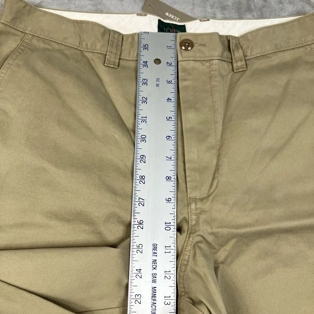 J Crew Chino Pants Men 34x32 Dusty Khaki Cotton Giant Fit Wide Leg Office BJ521
